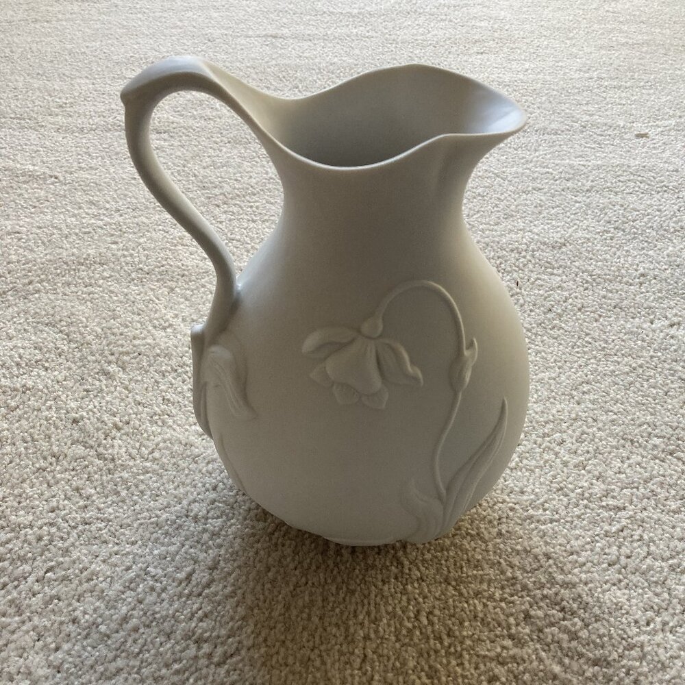 Vintage MMA White Bisque Jonquil Pitcher